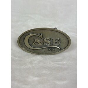 Case XX Knife Belt Buckle Brass One Piece Construction Dimensions 3.25" x 1.75"